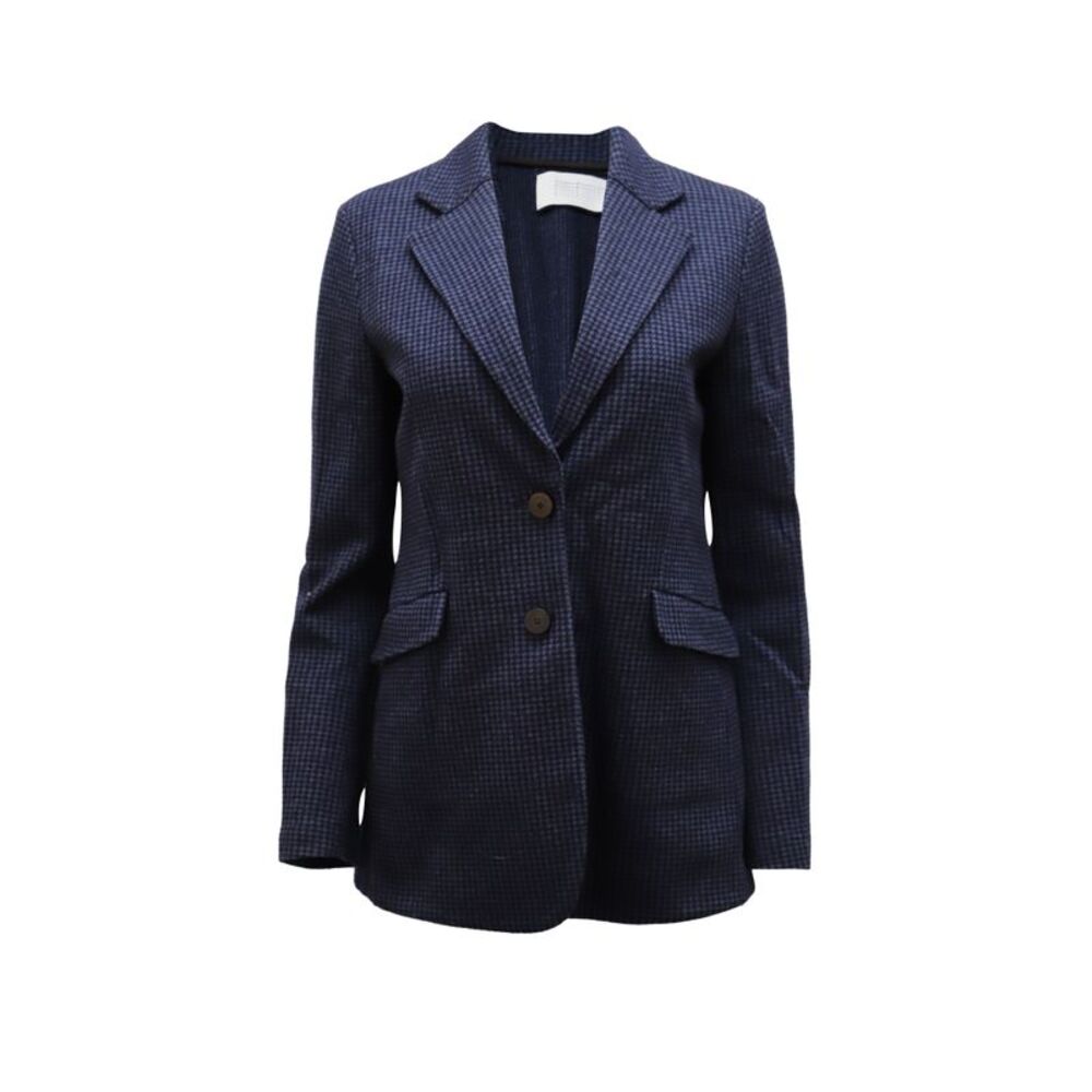 Harris Wharf London Blazer in Navy Blue Wool
